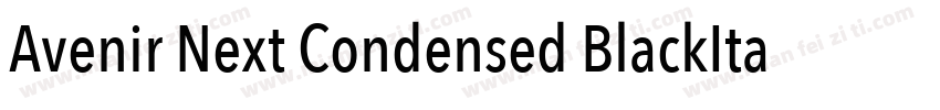 Avenir Next Condensed BlackItalic字体转换
